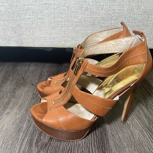 Michael Kors Zip Up Leather Heels